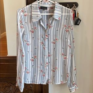 majorelle button down blouse